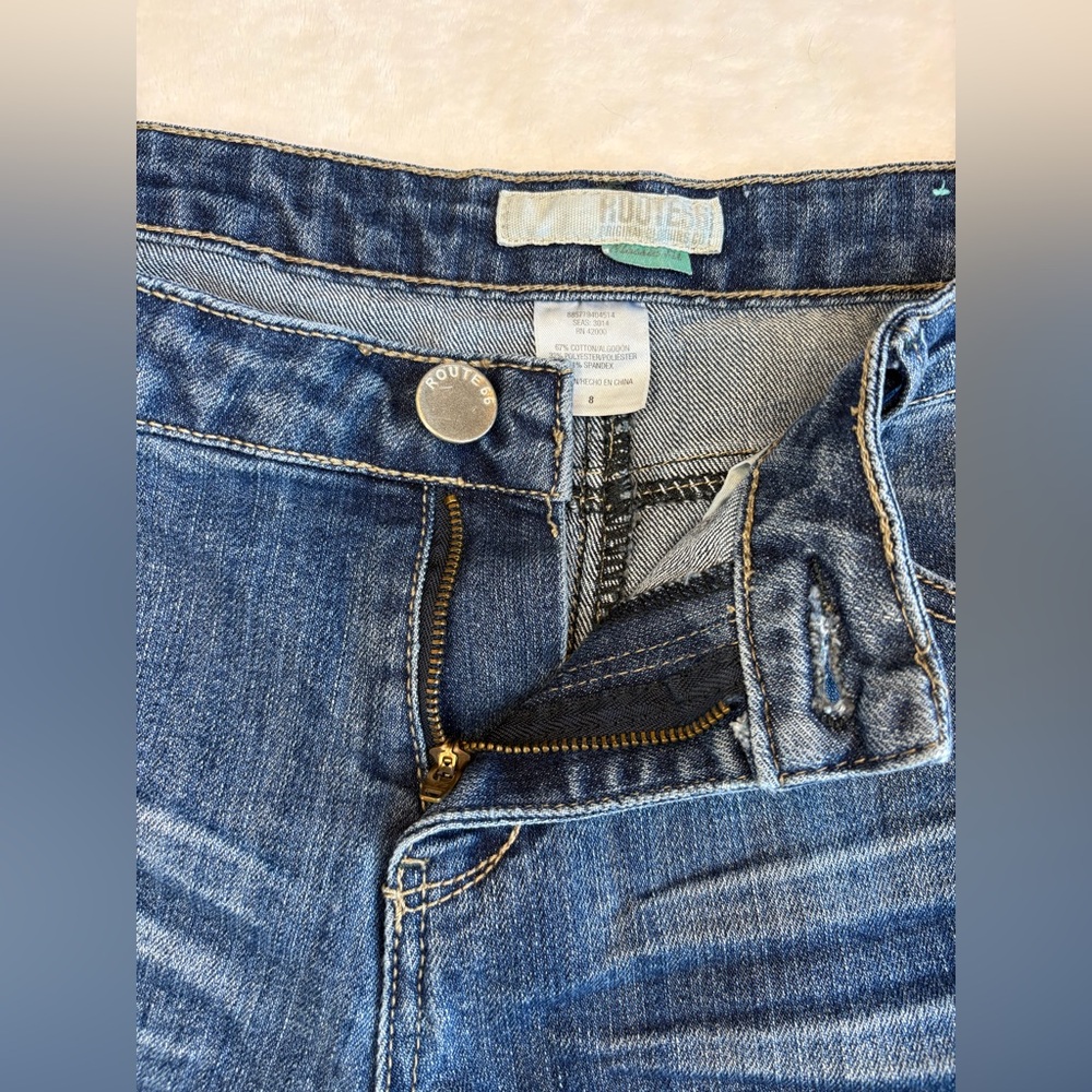 Route 66 Distressed Denim Women's Shorts - Size 8. - Picture 9 of 11